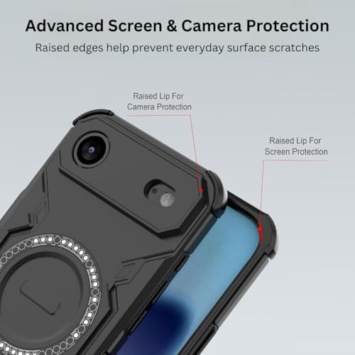 Image of Back Cover Case for Apple iPhone Air (17 Air) | 360 Protection Mobile Phone Case Mag-Safe | Camera Protection | i Phone Air Back Cover | iPhoneAir - Black TPU+PC