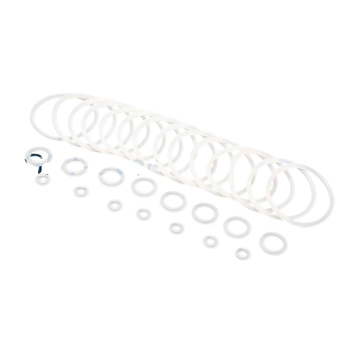 Weiße Silikon-O-Ring-Dichtung, 1/1,2 mm Außendurchmesser, 3~50, Silikon-O-Ring-Unterlegscheibe, lebensmittelechter Dichtungsring, wasserdicht und isoliert(OD 6mm (100Pcs),CS 1mm)