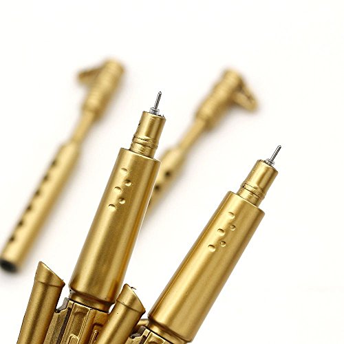 Bolígrafo Rifle Bullet dorado, set x5 miniatura 6