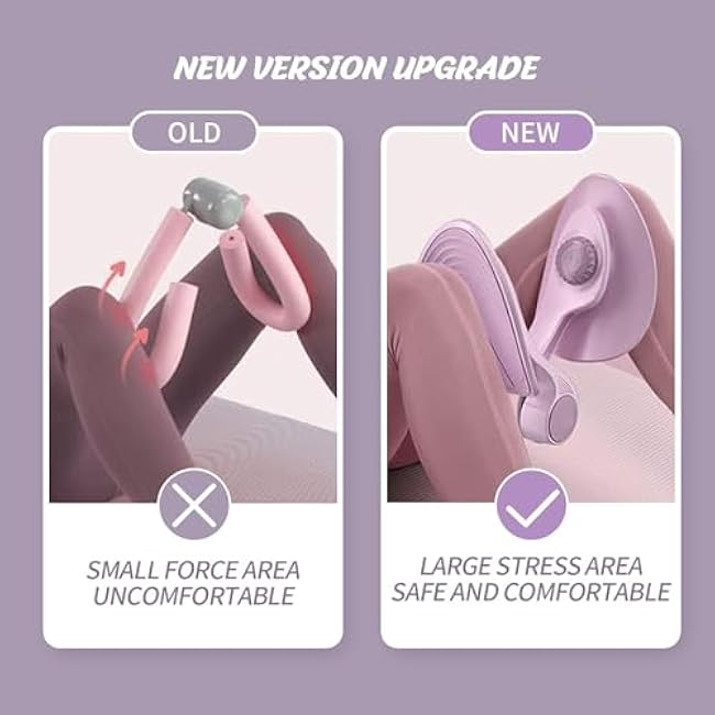 Thigh Master, Pelvic Floor Trainer, Hip Trainer for Postpartum Rehabilitation, Kegel Trainer & Butt, Leg, Arm Toning Master Equipment for Home Gym Workout (Purple Tension Value 12KG)