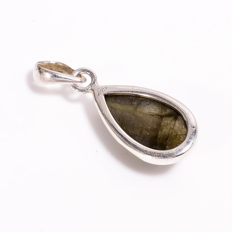 Bijou en argent 925 et labradorite poire le cadeau idéal pour elle