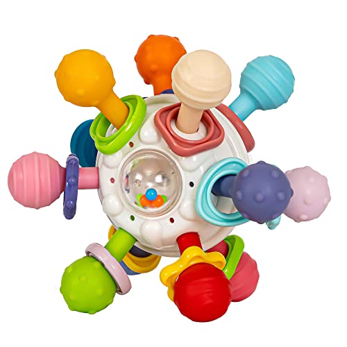 Image of KaciBonia Teethers for Babies 0-6 Months,Newborn Sensory Toys,0-3-6 Months Teething Ball,10-12 Months Teethers Toys,Gift for Baby,Infant Toys for 3-6-9 Months Babies