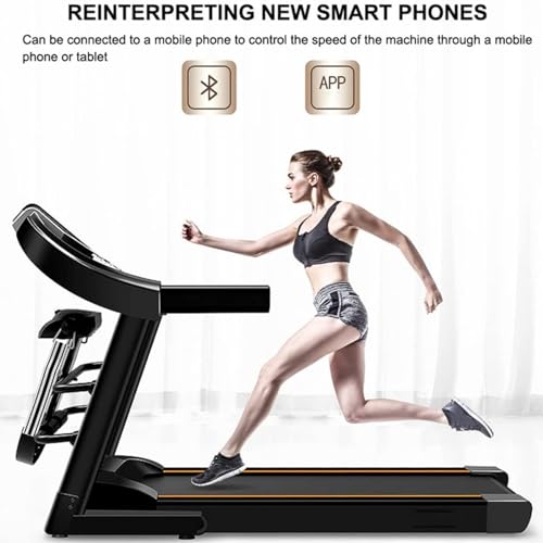 Image of Heavy Duty Electric Motorized Folding Treadmill,3.0HP Electric Treadmill for Home,with LED Touch Display and Blue Tooth Speaker