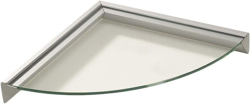 Essentials 12-inch Corner Clear Glass Shelf Kit