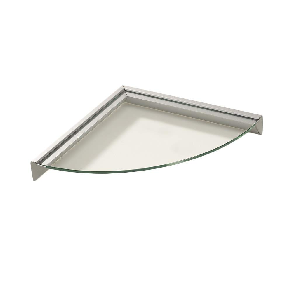 Essentials 12-inch Corner Clear Glass Shelf Kit