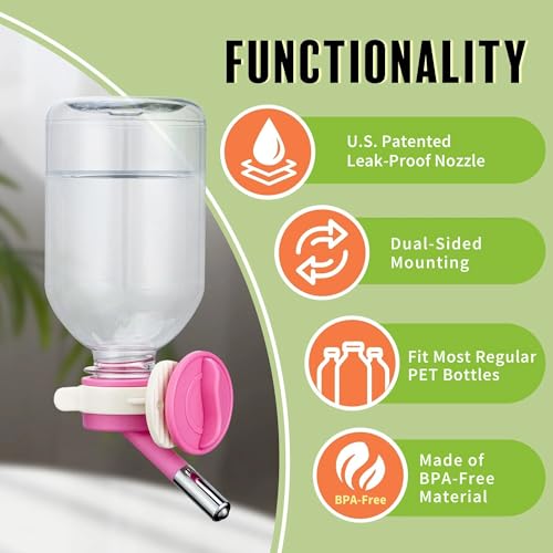 image for Choco Nose Patented Mini No-Drip Water Bottle/Feeder for Hamsters/Hedg