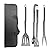 PTAPIPI Grill Accessories, Stainless Steel BBQ Tools 3 Pcs BBQ Tools Grilling Tools Set with Stainless Steel Spatula, Tongs, Fork
