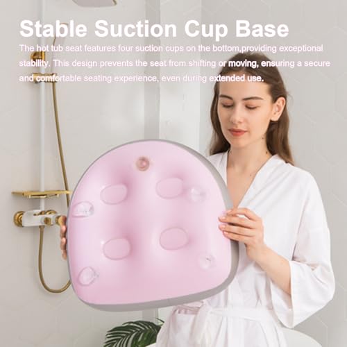 Asiento inflable para bañera de hidromasaje y soporte para SPA y espalda de adultos en pack de 2 7