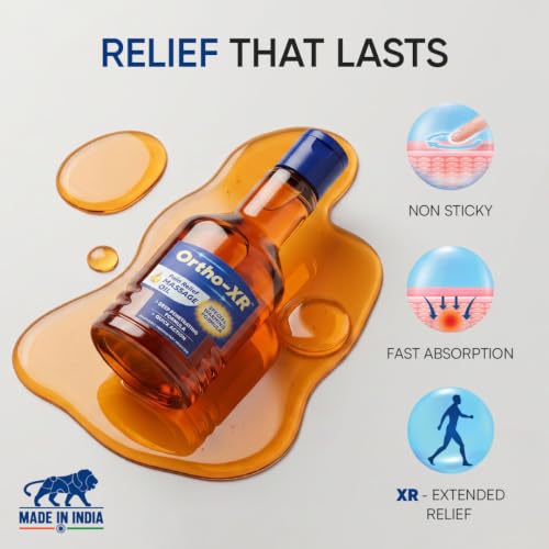 Image of Ortho XR Ayurvedic Pain Relief Massage Oil 55ml x 2 | Instant Relief for Back, Knee, Joint, Neck, Shoulder, Muscle & Arthritis Pain | Special Warming Formula | Herbal & Skin-Friendly | 110 ml