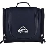 Zwei-Wege-Reißverschluss & stabiler Tragegriff: Die Kulturtasche verfügt über Doppelreißverschlüsse, Sie können durch Öffnen eines beliebigen von ihnen leichter auf eine Innentasche zugreifen und die hochwertigen Metallreißverschlüsse lassen sich reibungslos öffnen und schließen. Der verstärkte, doppelt vernähte Griff macht es bequemer, die Kulturtasche überall hin mitzunehmen.