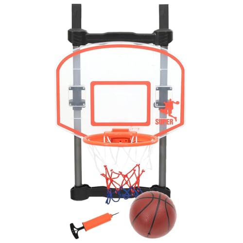 vidaXL Kinder Basketball Set für Tür Höhenverstellbar Hängend Basketballkorb Basketballnetz Miniboard mit Ball Pumpe Kinderspielzeug