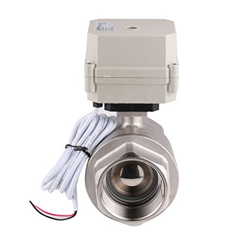 BOKYWOX NPT 2'' Motorized Ball Valve 24V Electrical Ball Valve CR2-01 Stainless Steel 304 with Indicator