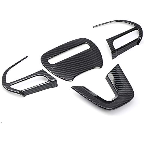 Acessórios para Dodge Charger da ITrims para Dodge e capa de volante 4 peças de fibra de carbono ABS