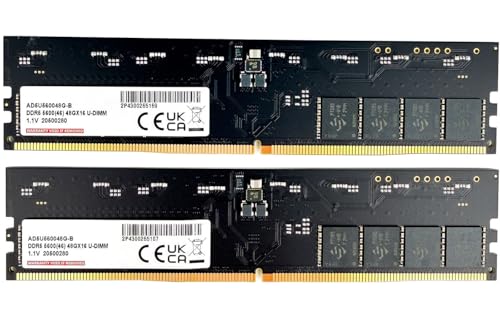 96GB (2 x 48GB) 48GB DDR5 5600MHz Memory Module Kit: CL46 (PC5-44800) 288-Pin U-DIMM 1.1V Single Desktop RAM; Factory Original Replacement RAM for (AD5U560048G) Made_by_ADATA
