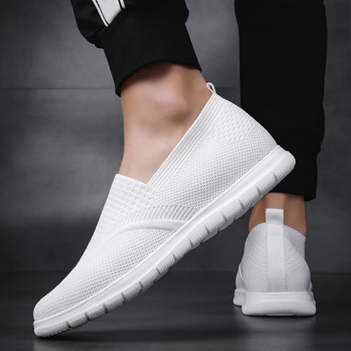 Men's Mesh Lightweight Round Toe Flat Loafers Comfort Breathable Slip-On Non-Slip Soft Sole Casual Fashion Sneakers for Driving Gym Office Daily Wear 6