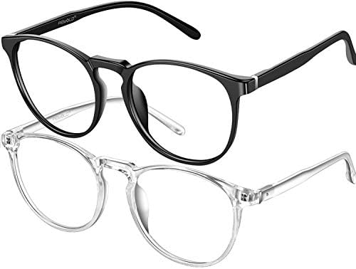 Blue Light Blocking Glasses Women/Men,FDA Approved Anti Eyestrain Computer Gaming Glasses(2Pack)