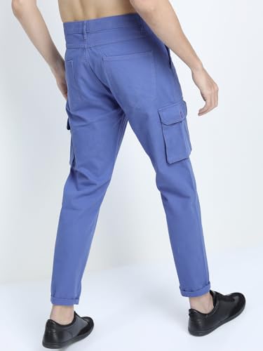 Image of Highlander Men's Tapered Fit Cargo Trousers| Stylish & Comfortable for Casual, Travel & Active Wear | Trouser for Men | Men Trousersn