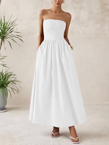 PRETTYGARDEN Women 2025 Summer Elegant Strapless Maxi Dress Tube Top Dress A Line Flowy Long Wedding Party Cocktail Dresses2