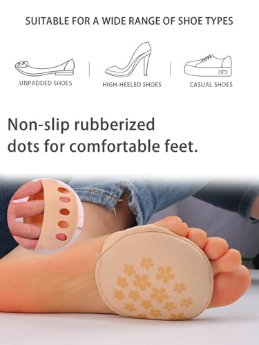 Image of Toe Topper Liner Socks Women's Toeless High Heels Sandals Sponge Cushion Pads 6 Pairs Work Boots High Heeled Socks
