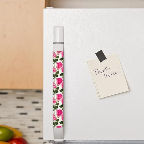 Image of Pardick Refrigerator Door Handle Covers Set of 2 Cotton Pink Rose Washable Fridge Dishwasher Mocrowave Oven Stove Decor Protector Handle Cover Keep Kitchen Appliance Clean from Food Stains Decorate