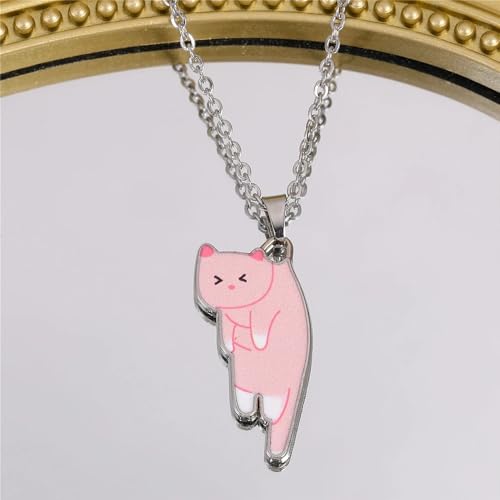 Collier Chat Halloween Argent Sterling 925 Breloque émail