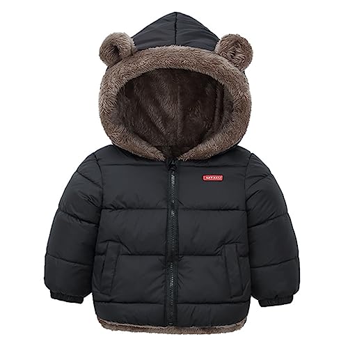 1pc Boy Girl Cotton down Coat Thickened Jacket for Boys and Girls Warm Hooded Outerwear for Travel and More Comfortable and Practical Design