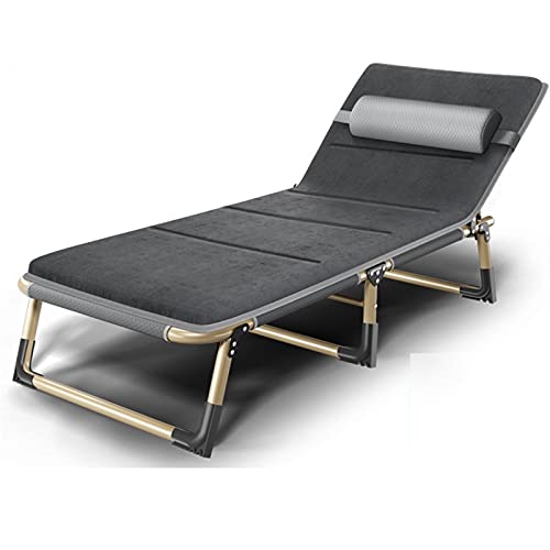 Tumbonas y sillones reclinables de jardín, Tumbona de Metal Plegable para Playa, Piscina, Patio, jardín, Camping, Respaldo Ajustable en 4 Posiciones, 193 × 67 × 31 cm, c326