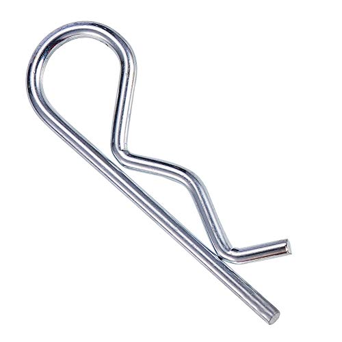 INCREWAY Hair Pin Clips, 10 Pack 5/32 x 2-15/16-Inch Spring Steel Zinc Plated R Clips Cotter Pin Hitch Pin (M4×75mm)