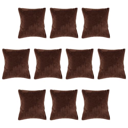 AUEAR, 10 Pack Brown Velvet Watch Pillows Small Jewelry Displays Pillow Bracelet Bangle Cushions Display for Gift Box