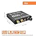 Digital to Analog Audio Converter with Headphone Amplifier & Bass Control by J-Tech Digital | 192kHz 24bit Optical Coaxial RCA 3.5mm