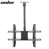 UNHO TV Support Plafond pour Écrans 26-65' LED LCD Plasma Réglable en Hauteur de 57-97cm Fixation TV Mural Flexible Rotation 90° et Inclinaison 15° - Charge Max 30kg VESA Max 400x600