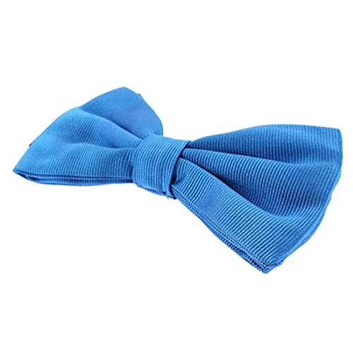 Noeud papillon noué Tony & Paul ALESSIA en soie unie couleur bleu de chine