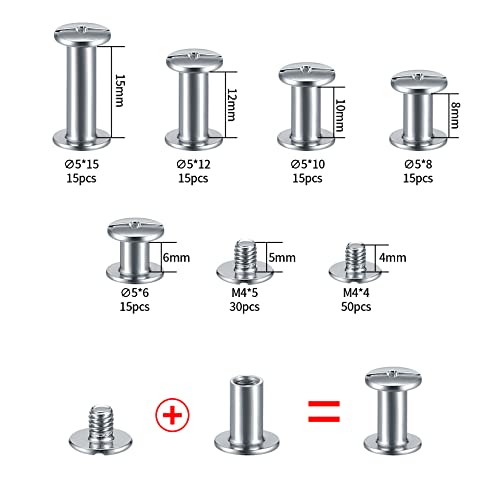 160 Pcs Chicago Binding Screws, Book Binding Rivets - Image 2