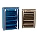 AC - Zapatero de 5 Niveles - 5 Alturas - Fabricado en TNT - Estantería Multiusos - Organizador para Zapatos - para recibidor, Pasillo o Dormitorio - 88 x 60 x 30 cm - Color Aleatorio (Azul - Marrón)