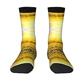 Design imprimé tendance : ces chaussettes de sport dorées à imprimé tournesol se démarquent - Idéales pour exprimer votre style, s'accordent facilement avec différents vêtements, parfaites avec des pantalons, des pantalons ou des jupes