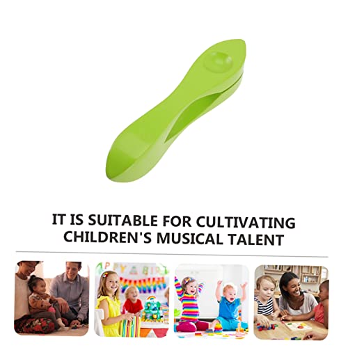 Milisten castanets claves musical instrument percussion spoons natural wood percussion early educational musical spoon choir handbell percussion rattle hand chimes washboard toddler wooden - Thumbnail 3