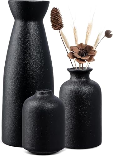 El Mejor Listado de Jarrones los preferidos por los clientes. 47 YAYUSI 3PCS Jarrones de Cerámica,Floreros Decorativos Modernos,Decorar con Hierba de la Pampa y Flores secas,Jarrones Decorativos,Adecuado para Bodas, Salones, Comedor, Dormitorio...