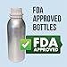 UN Rated Aluminum Bottles – Durable, High Purity Brushed Aluminum for Hazardous Chemical Transport | With Tamper Evident Cap & LDPE Plug | 1100ml | UN Certified for Essential Oils & Solvents | France