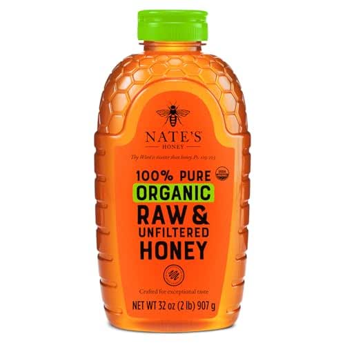 Nate's Organic 100% Pure, Raw & Unfiltered Honey - USDA