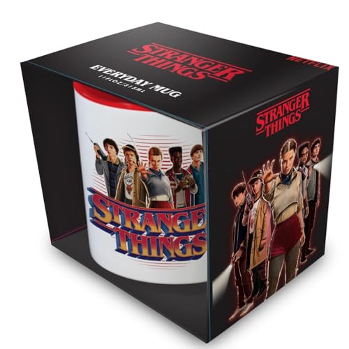 Pyramid International Stranger Things (Cast) Red Coloured Pod Mug Official Licensed Netflix Drinkware 11oz/315ml Ceramic Mug with Iconic Cast Artwork One Size