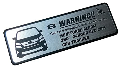 Honami Works <小サイズ> VELLFIRE ヴェルファイア 20系 後期 セキュリティ エンブレム 24時間監視 ドライブレコーダー GPS トラッカー ステッカー