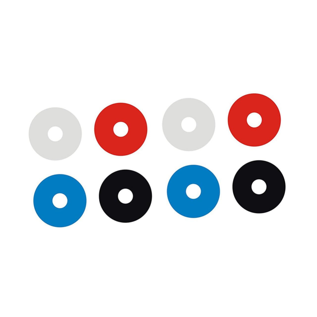 BESPORTBLE 8Pcs Guitar Strap Locks with Lock Button Secure Your Guitar Strap White Blue Red Black Easy Install Compatible with Strap Buttons Prevents Slippage