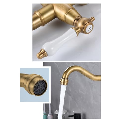 Grifo vintage de baño negro que soluciona la falta de espacio 5