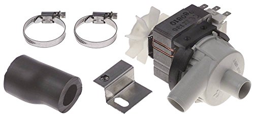 HANNING BE20B2-089 Ablaufpumpe für Spülmaschine Sammic SL-350B, SL-550B, SL-550BP, SL-290B mit Zubehör 65W 230V Eingang ø 22mm