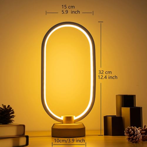 Lampe de bureau LED intelligente bois massif connectée USB