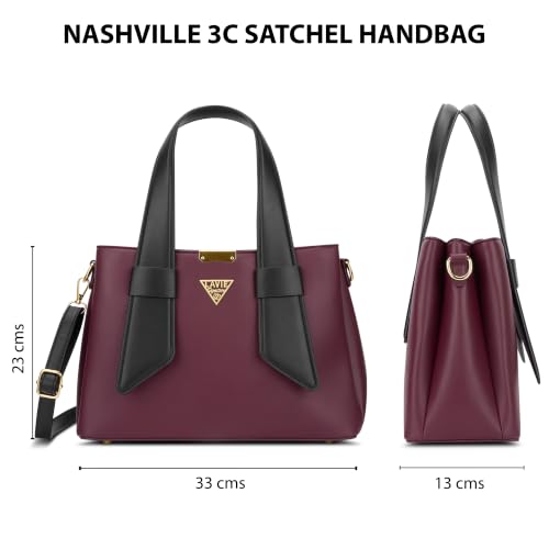 Image of Lavie Signature Women's Nashville 3C Satchel Handbag | Satchel Bag for Work | Ladies Purse | Stylish Shoulder Bag | Gift For Women