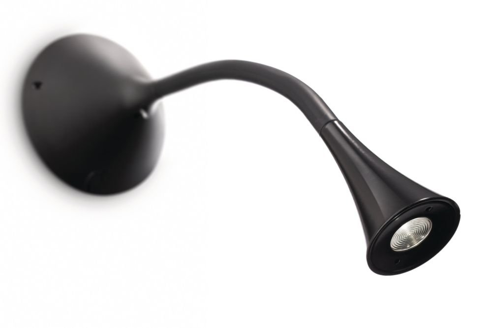 Philips 66704/30/48 Ledino Energy Efficient LED Directional Wall Light, Black