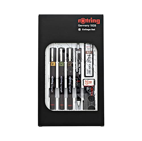 rOtring S0699370 Isograph Technical Drawing Pens, Set, 3-Pen College Set (.20-.50 mm)