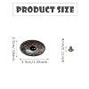 10 Pcs Turquoise Oval Leather Buckle Turquoise Metal Conchos Button Rivet Decorative Buckles for DIY Craft (Black) #1