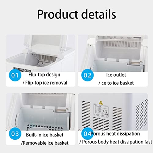 Máquina portátil para hacer hielo 33lbs/24h miniatura 6
